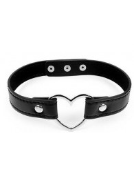 Черный ошейник с сердечком - Notabu - купить с доставкой в Королеве