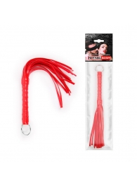 Красная плеть с рукоятью в оплетке - 28 см. - Notabu - купить с доставкой в Королеве