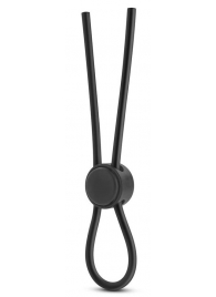 Черное силиконовое лассо на пенис SILICONE LOOP COCK RING - Blush Novelties - в Королеве купить с доставкой
