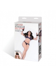 Чёрные манжеты для фиксации на кровати Bondage Bed Strap - Lux Fetish - купить с доставкой в Королеве