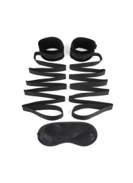 Чёрные манжеты для фиксации на кровати Bondage Bed Strap - Lux Fetish - купить с доставкой в Королеве