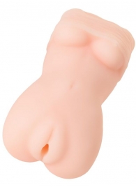 Телесный мастурбатор в виде женской фигурки - Toyfa Basic - в Королеве купить с доставкой