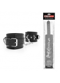 Черные оковы на регулируемых ремешках с цепочкой - Notabu - купить с доставкой в Королеве