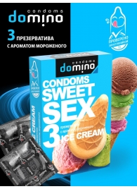 Презервативы для орального секса DOMINO Sweet Sex с ароматом мороженого - 3 шт. - Domino - купить с доставкой в Королеве