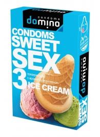 Презервативы для орального секса DOMINO Sweet Sex с ароматом мороженого - 3 шт. - Domino - купить с доставкой в Королеве