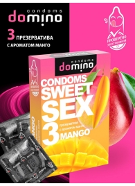 Презервативы для орального секса DOMINO Sweet Sex с ароматом манго - 3 шт. - Domino - купить с доставкой в Королеве