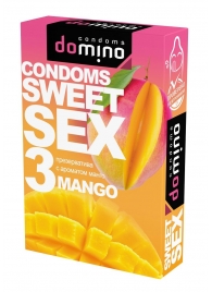 Презервативы для орального секса DOMINO Sweet Sex с ароматом манго - 3 шт. - Domino - купить с доставкой в Королеве