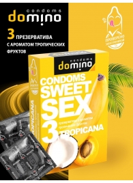 Презервативы для орального секса DOMINO Sweet Sex с ароматом тропических фруктов - 3 шт. - Domino - купить с доставкой в Королеве