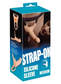 Силиконовый полый страпон на ремнях Silicone Strap-on - 16 см. - Orion - купить с доставкой в Королеве
