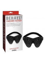 Черная маска на глаза Behave - Chisa - купить с доставкой в Королеве