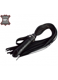 Черная плеть  Ковбой  с ручкой-фаллосом - 55 см. - Sitabella - купить с доставкой в Королеве