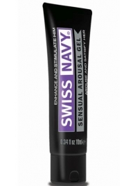 Возбуждающий гель-лубрикант на водной основе Sensual Arousal Lubricant - 10 мл. - Swiss navy - купить с доставкой в Королеве