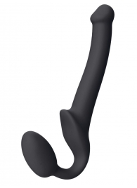 Черный безремневой страпон Silicone Bendable Strap-On S - Strap-on-me - купить с доставкой в Королеве