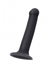 Черный фаллос на присоске Silicone Bendable Dildo M - 18 см. - Strap-on-me - купить с доставкой в Королеве