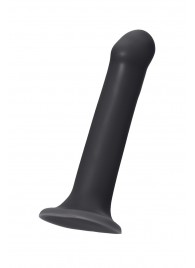 Черный фаллос на присоске Silicone Bendable Dildo L - 19 см. - Strap-on-me - купить с доставкой в Королеве
