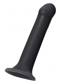 Черный фаллос на присоске Silicone Bendable Dildo XL - 20 см. - Strap-on-me - купить с доставкой в Королеве