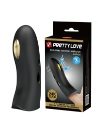 Черная вибронасадка на палец с электростимуляцией Marico - Baile - купить с доставкой в Королеве