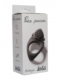 Черное эрекционное виброкольцо Pure Passion Midnight - Lola Games - в Королеве купить с доставкой