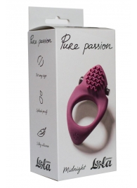 Бордовое эрекционное виброкольцо Pure Passion Midnight - Lola Games - в Королеве купить с доставкой