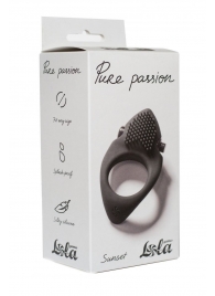 Черное эрекционное виброкольцо Pure Passion Sunset - Lola Games - в Королеве купить с доставкой