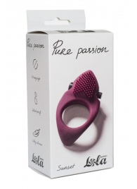 Бордовое эрекционное виброкольцо Pure Passion Sunset - Lola Games - в Королеве купить с доставкой