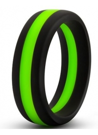 Черно-зеленое эрекционное кольцо Silicone Go Pro Cock Ring - Blush Novelties - в Королеве купить с доставкой