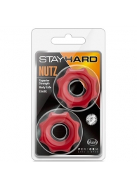 Набор из 2 красных фигурных эрекционных колец NUTZ - Blush Novelties - в Королеве купить с доставкой
