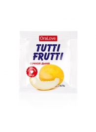 Пробник гель-смазки Tutti-frutti со вкусом сочной дыни - 4 гр. - Биоритм - купить с доставкой в Королеве