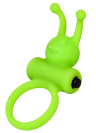 Зеленое эрекционное виброкольцо на пенис Cock Ring - A-toys - в Королеве купить с доставкой