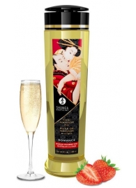 Массажное масло с ароматом клубники и шампанского Romance - 240 мл. - Shunga - купить с доставкой в Королеве