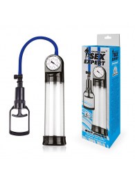 Прозрачная вакуумная помпа Sex Expert с манометром - Sex Expert - в Королеве купить с доставкой