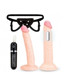 Регулируемые трусики с 2 насадками - 16 и 15 см. - Lux Fetish - купить с доставкой в Королеве