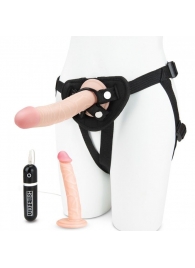 Регулируемые трусики с 2 насадками - 16 и 15 см. - Lux Fetish - купить с доставкой в Королеве