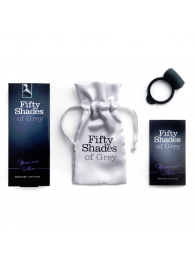 Темно-серое эрекционное кольцо Vibrating Love Ring с вибрацией - Fifty Shades of Grey - в Королеве купить с доставкой