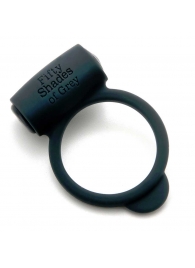 Темно-серое эрекционное кольцо Vibrating Love Ring с вибрацией - Fifty Shades of Grey - в Королеве купить с доставкой