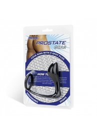Стимулятор простаты с фиксацией эрекционным кольцом Prostate Gear - BlueLine - в Королеве купить с доставкой