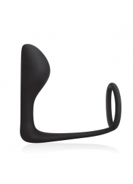 Стимулятор простаты с фиксацией эрекционным кольцом Prostate Gear - BlueLine - в Королеве купить с доставкой