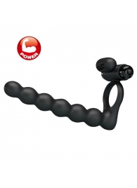 Черная насадка для двойной стимуляции Hercules Penis Sheath III - 15,3 см. - Baile - купить с доставкой в Королеве