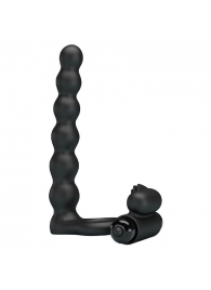 Черная насадка для двойной стимуляции Hercules Penis Sheath III - 15,3 см. - Baile - купить с доставкой в Королеве