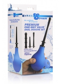 Анальный душ с 3 насадками Premium One-way Valve Anal Douche Set - XR Brands - купить с доставкой в Королеве