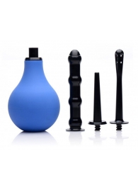 Анальный душ с 3 насадками Premium One-way Valve Anal Douche Set - XR Brands - купить с доставкой в Королеве