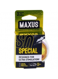 Презервативы с точками и рёбрами в пластиковом кейсе MAXUS Special - 3 шт. - Maxus - купить с доставкой в Королеве