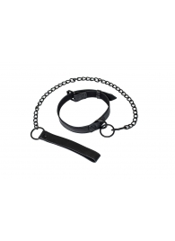 Черный ошейник Sin с поводком - Lola Games - купить с доставкой в Королеве