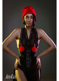 Зажимы на соски Angelic с красными меховыми шариками - Lola Games - купить с доставкой в Королеве