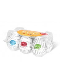 Набор из 6 мастурбаторов Tenga EGG Easy Beat с различным рельефом - Tenga - в Королеве купить с доставкой