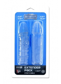 Комплект из 2 прозрачных насадок на пенис PENIS EXTENDER PACK - Dream Toys - в Королеве купить с доставкой
