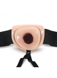 Телесный полый страпон Dr. Skin 6 Inch Hollow Strap On - 15,2 см. - Blush Novelties - купить с доставкой в Королеве