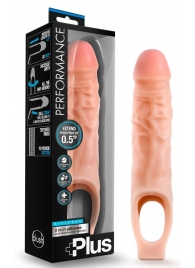 Телесный реалистичный фаллоудлинитель 9 Inch Silicone Cock Sheath Penis Extender - 22,86 см. - Blush Novelties - в Королеве купить с доставкой