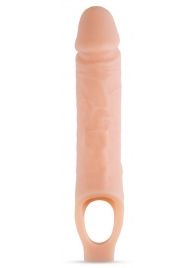 Телесный реалистичный фаллоудлинитель 10 Inch Silicone Cock Sheath Penis Extender - 25,4 см. - Blush Novelties - в Королеве купить с доставкой