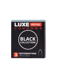 Черные презервативы LUXE Royal Black Collection - 3 шт. - Luxe - купить с доставкой в Королеве